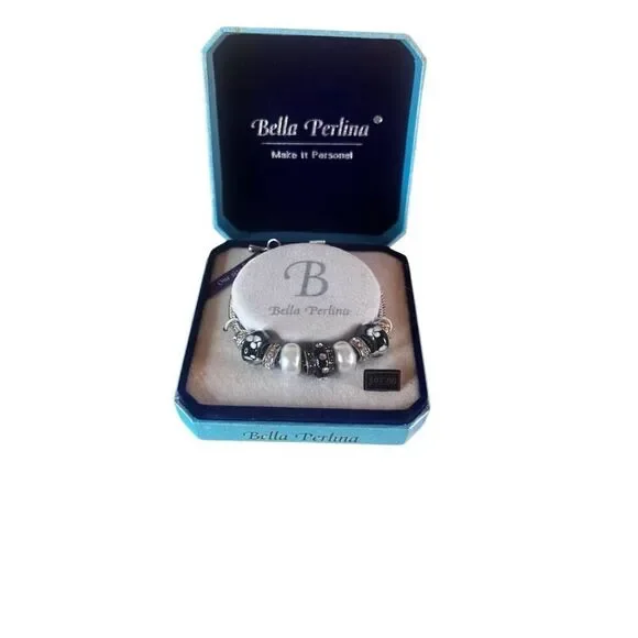 Bella Perlina Silver Tone Charm Bracelet - Picture 1 of 5